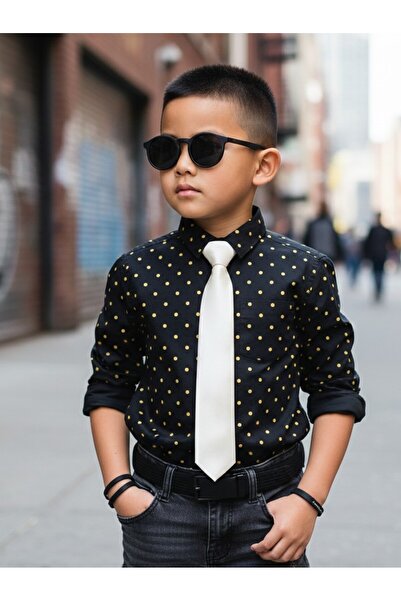 Algitsin O L A Παιδική γραβάτα 1-12 ετών - Κρέμα+Εκρού