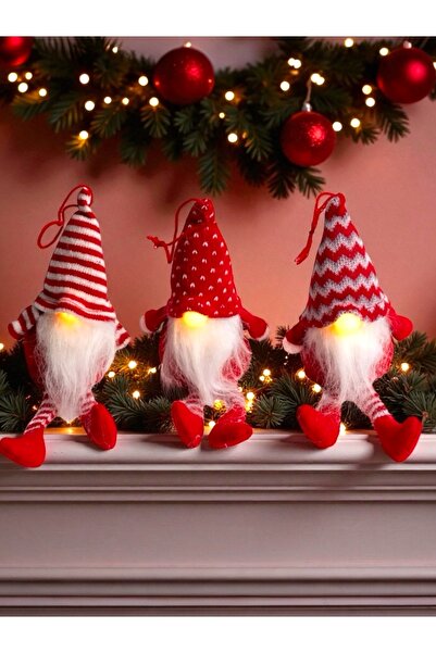 Yenigeldi 1 Adet 20 cm Gnome Yılbaşı Şans Cüce Hediye Yılbaşı Ağacı Süsü Dekorasyonu