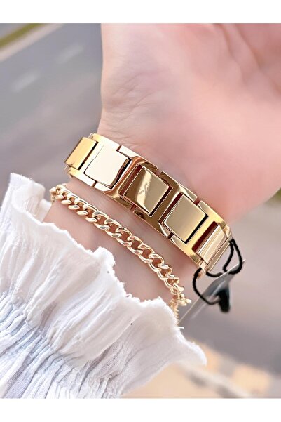 Daniel Klein 30 Mt Water Resistant Women's Wrist Watch+Bracelet with Steel Chain Design Band B.10036.S4