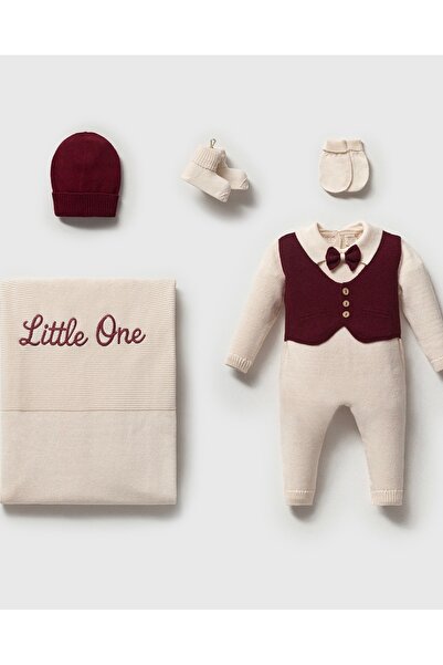Mert Baby مجموعة ملابس التريكو من ليتل ون مكونة من طقم فيست قطع من القطن العض...