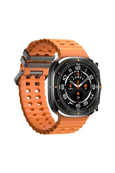 Generic For Samsung Galaxy Watch 7 Ultra GPS NFC Compass Smartwatch 466x466 AMOLED (Orange)