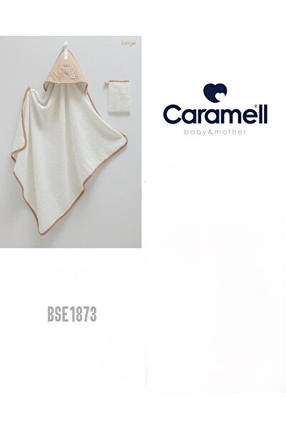 Caramell منشفة أطفال من القطن بنسبة 100%، مقاس 80×80 سم، نسيج ناعم، لون بني 1873