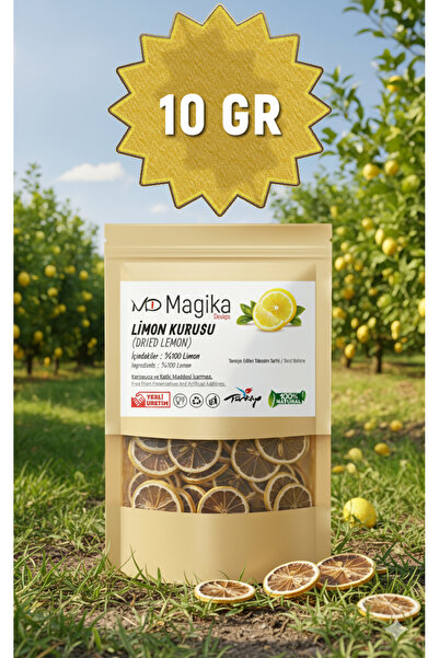 Magika Design 10 GR Kurutulmuş Limon, Yerli, Taze, Temiz Üretim, Katkı ve Koruyucu İçermez