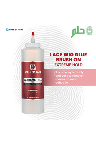 Walker Tape ® Extreme Hold – 16 fl oz Liquid Adhesive Squeeze Bottle – Silicone-Based Wig Glue