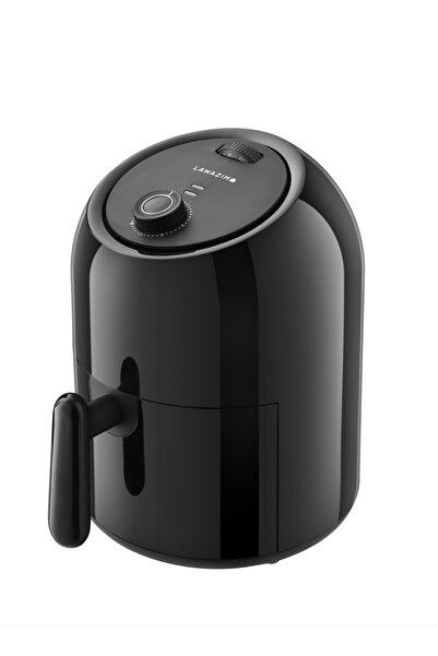 Lawazim Air Fryer 2.5L 1000W - Non-Stick Basket, Adjustable Temperature & Timer - Black