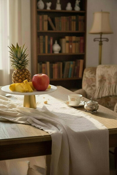 Akayev Marble White 28 cm Matte Gold Conical Footed Presentation Stand