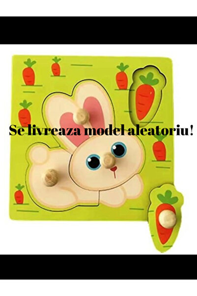 Noname Montessori Wooden Peg Puzzle - se livreaza aleatoriu