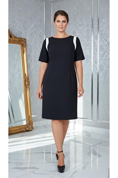 Nidya Moda Kadın Lacivert Ay Kombin Abiye Elbise 4031L