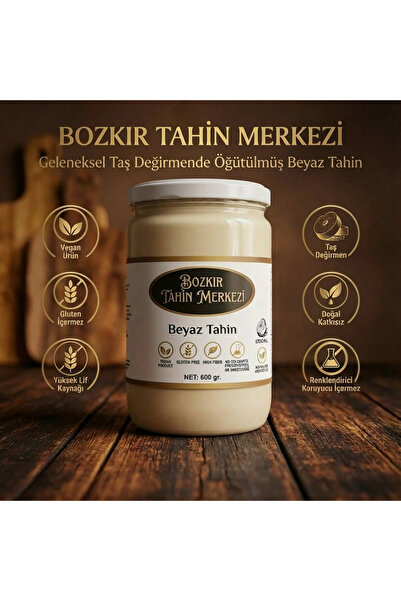 Hakbur Bozkır Yöresel مركز الطحينة بوزكير - طحينة الحجر الأبيض الطبيعي 600 جر...