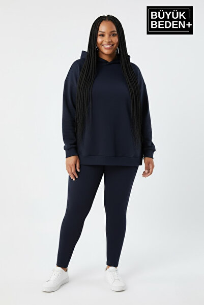 Superlife Women's Plus Size Hooded Slim Sweatshirt Spr24Bswk57
