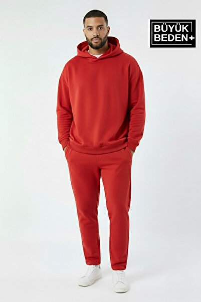 Superlife Ανδρικό φούτερ με κουκούλα μεγάλου μεγέθους SPR24BSW57