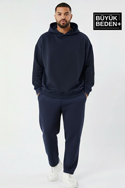 Superlife Men's Large Size Hooded Slim Sweatshirt Spr24Bsw57