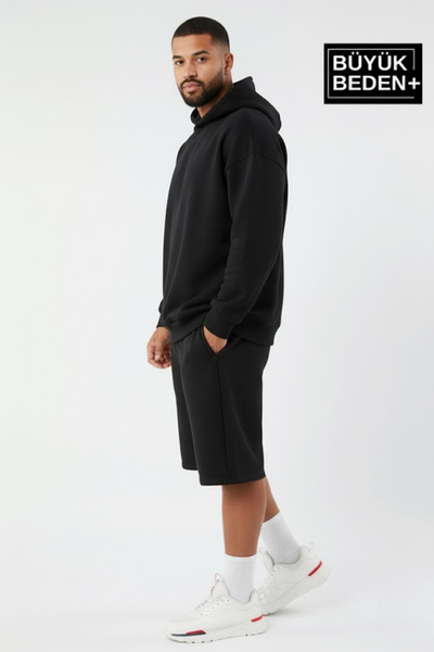 Superlife Ανδρικό φούτερ με κουκούλα μεγάλου μεγέθους SPR24BSW57