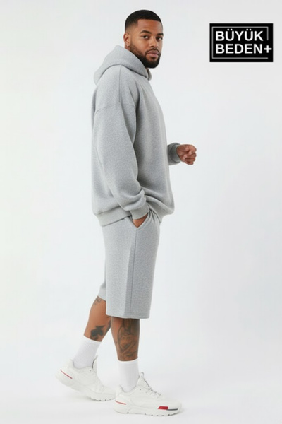 Superlife Чоловічий великий розмір тонкий світшот з капюшоном SPR24BSW57