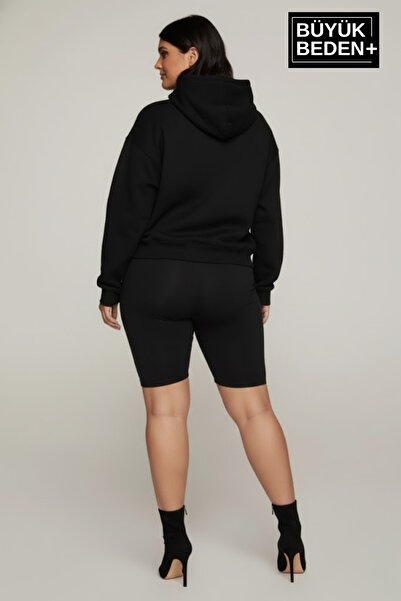 Superlife Γυναικείο φούτερ με κουκούλα Plus Size SPR24BSWK57