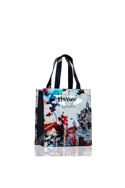 Harrods Waterproof Letter Pattern Shopping Bag, Women's Single Shoulder Handbag, PVC Bag