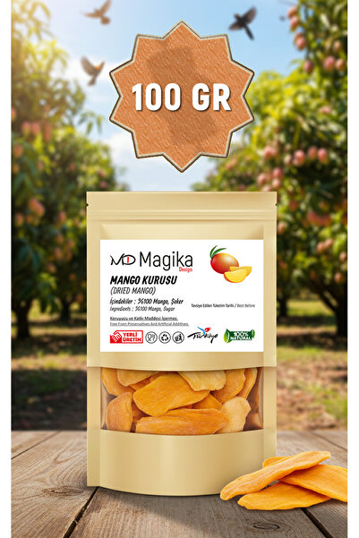 Magika Design 100 GR Mango Kurusu, Şeker Katkılı, 1. Sınıf, Taze Kurutulmuş, ...