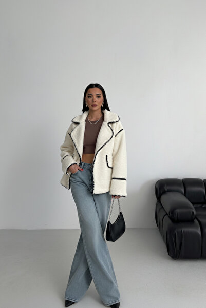 ALFUDO Moda Collection Valley Women's Double-Breasted Collar Teddy Coat