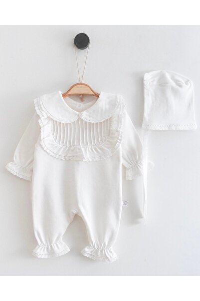 Mert Baby بدلة عضوية مع قبعة وياقة فاخرة مصنوعة من القطن بنسبة 100% لحديثي ال...