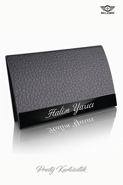 MELL & SWIPE Kişiye Özel Isim Baskılı Suni Deri Ici Kadife Kaplama Metal Mıkn...