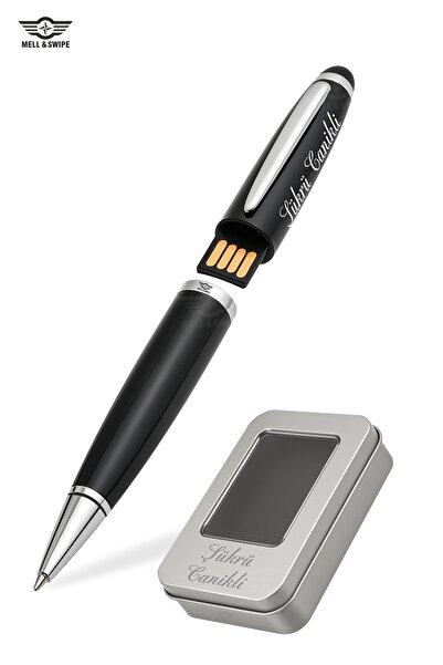 MELL & SWIPE Hediyelik Kişiye Özel Kalem İsim Baskılı 32 Gb Kalem Flash Belle...