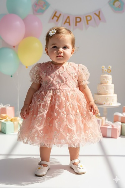 Serackids Kız Bebek Elbise Kız Çocuk Elbise Doğum Günü Parti Düğün Elbise Dan...