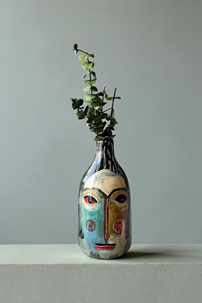 ARİENEL Seramik Vazo | Denklemdeki Denge | El Yapımı | 25x12 cm | Artistic | ...