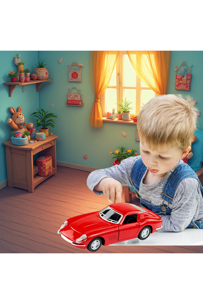 HAIZOL Retro Classic Car 1: 32 Simulation Retro Diecast Model Car Two Door Vintage Car Toy Pull Back