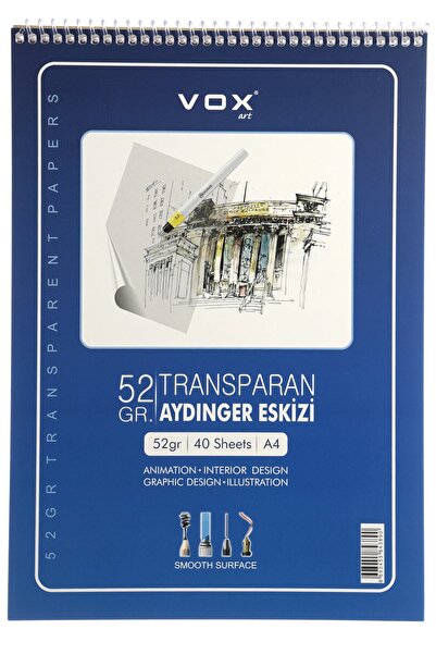 Vox Art Aydınger Sketchbook - A4 - 40 Sheets 52 gr