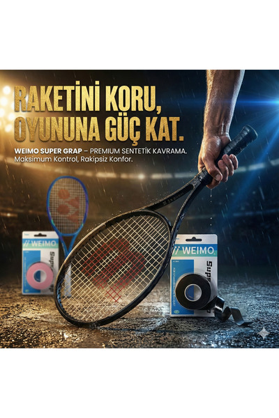 velare Weimo Super Grap Tenis Raketi Overgrip 3'lü