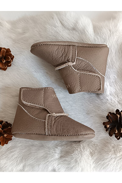 Hodore Lucca Mink Fur Lined Genuine Leather Baby Boots