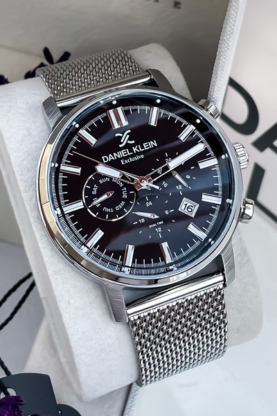 Daniel Klein All Functions Active Chronometer Calendar New Season Men's Steel...