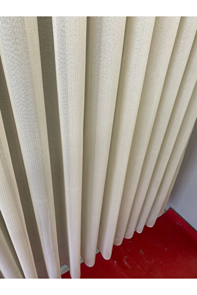 PERDEYERİ Cortina din tul Golden Beige Su Yolu Üsküdar 1/3 plisată, nu necesită călcat, durabilă