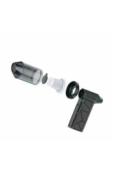 HooToo 2-in-1 vacuum cleaner and blower suitable for fires and camping, cordless with Type-C charging, 4 speeds and battery indicator for powerful cleaning