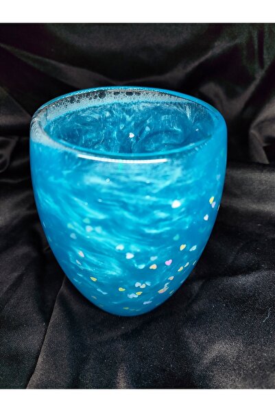 Moonart Design Simli, Hareketli, Işıltılı, Cam Kokteyl,Meşrubat,İçki Bardağı