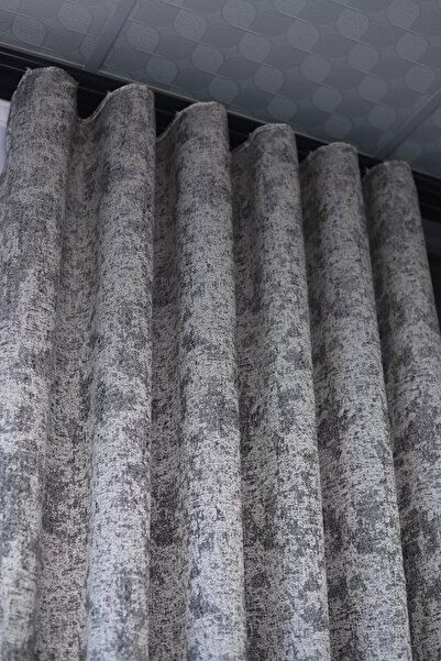 PERDEYERİ S Pile Alya Jacquard 1/3 Cortina de podea cu un singur aripă