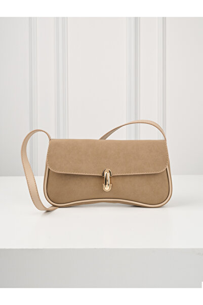 Rivina Liva Women's Vintage Gold Buckle Retro Model Hand and Shoulder Bag