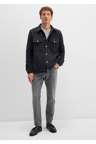 Mavi Anthracite Pocketed Velvet Shirt Loose Fit / Relaxed Fit 0211750-70087