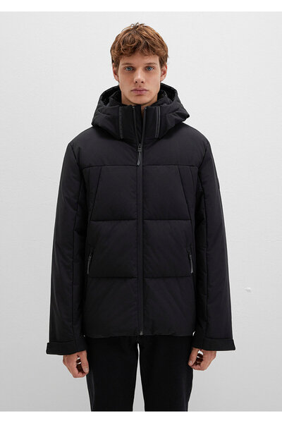 Mavi Водовідштовхувальний чорний пуховик з капюшоном 0110675-71379