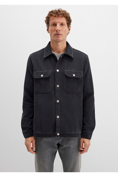 Mavi Anthracite Pocketed Velvet Shirt Loose Fit / Relaxed Fit 0211750-70087