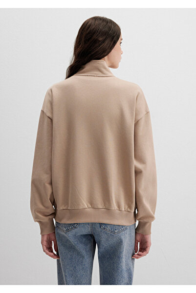 Mavi Logo Printed Beige Sweatshirt 1S10179-70344