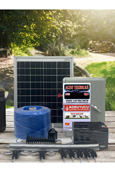 KORUYUCU ÇİT Koruyucu Elektrikli Çit Cihazı Güneş Enerjili Domuz Ayı Kovucu (...