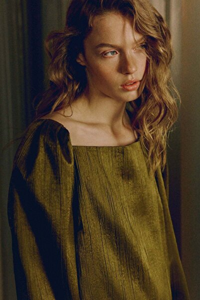 H&M Square neck crêpe dress