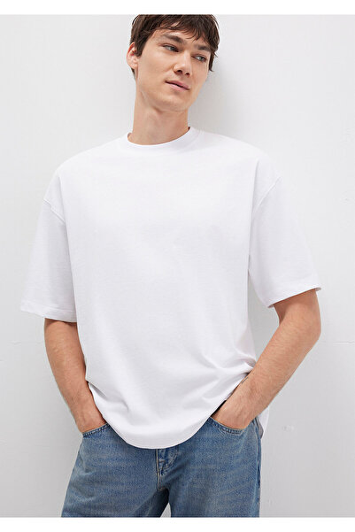Mavi Crew Neck White Basic T-Shirt Oversize / Wide Cut 0613113-620