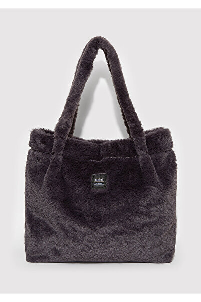 Mavi Anthracite Plush Shoulder Bag 197617-80867