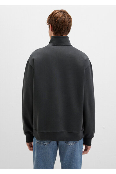 Mavi Jeans-Sweatshirt mit halbem Reißverschluss in Anthrazit 0S10555-70092