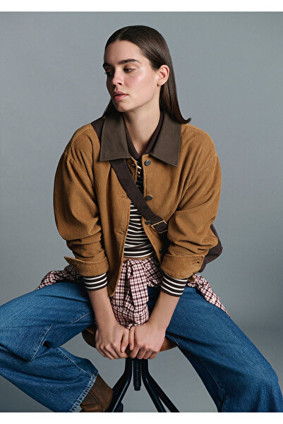 Mavi Brown Short Velvet Jacket Oversized / Wide Cut 1110842-70381