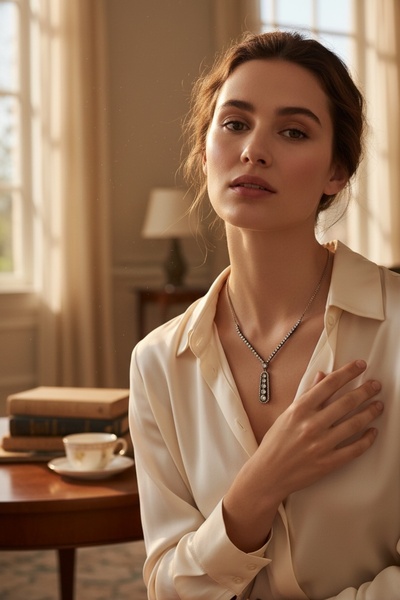 FAYRA ACCESSORIES قلادة من حجر الزركون