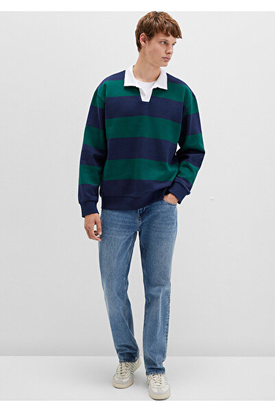 Mavi Φούτερ με λαιμόκοψη με χρωματιστό μπλοκ 0S10491-70497