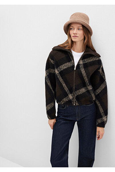 Mavi Baklava Patterned Brown Cardigan Loose Fit / Relaxed Fit 1710794-87537